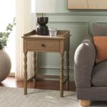 Brown Single Drawer Cottage Lucinda Accent Table
