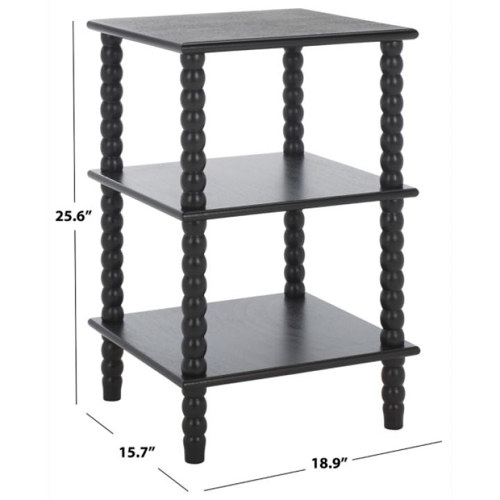 Black Wood Minerva Accent Table