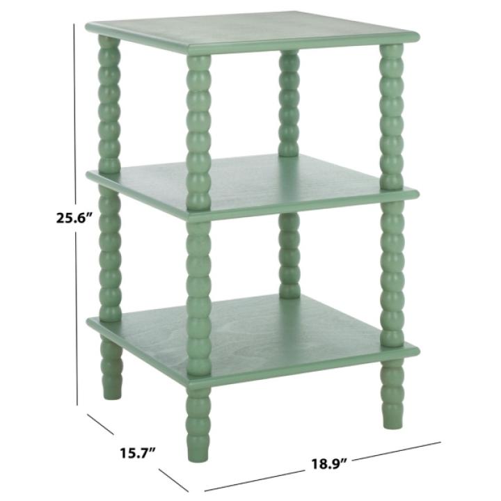Green Wood Minerva Accent Table