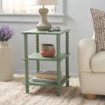 Green Wood Minerva Accent Table