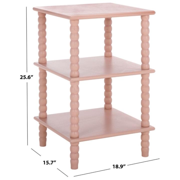 Pink Wood Minerva Accent Table
