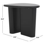 Black Asymmetrical Genevieve Accent Table