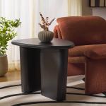 Black Asymmetrical Genevieve Accent Table
