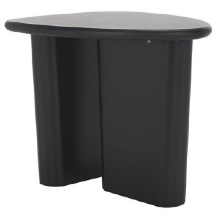 Black Asymmetrical Genevieve Accent Table