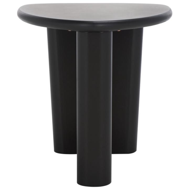 Black Asymmetrical Genevieve Accent Table