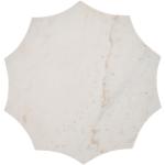 White Marble Star Gold Accent Table