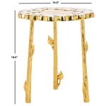 Gold Metal Flower Accent Table