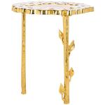 Gold Metal Flower Accent Table