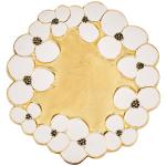 Gold Metal Flower Accent Table