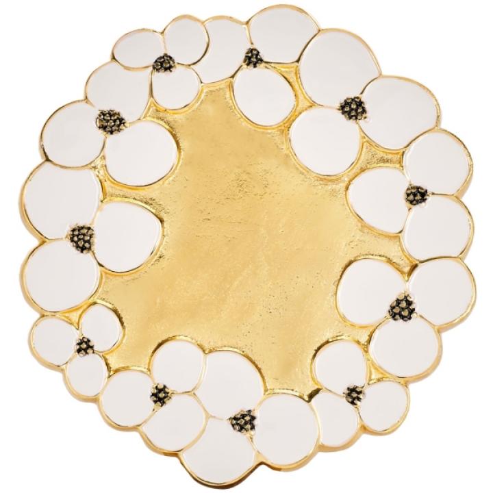 Gold Metal Flower Accent Table