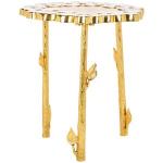Gold Metal Flower Accent Table