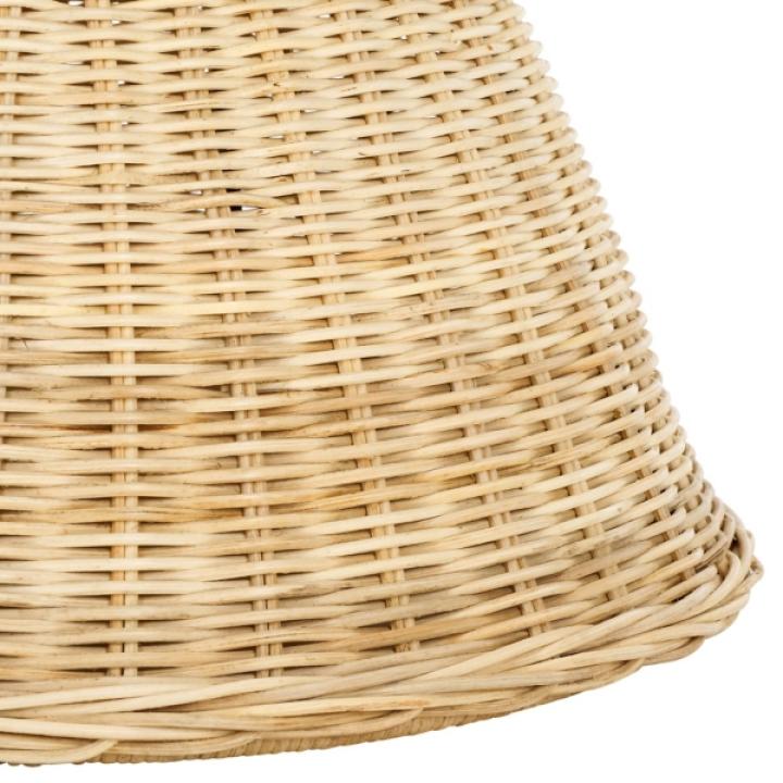 Natural Rattan Woven Coastal Accent Table