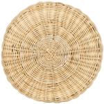 Natural Rattan Woven Coastal Accent Table