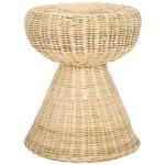 Natural Rattan Woven Coastal Accent Table