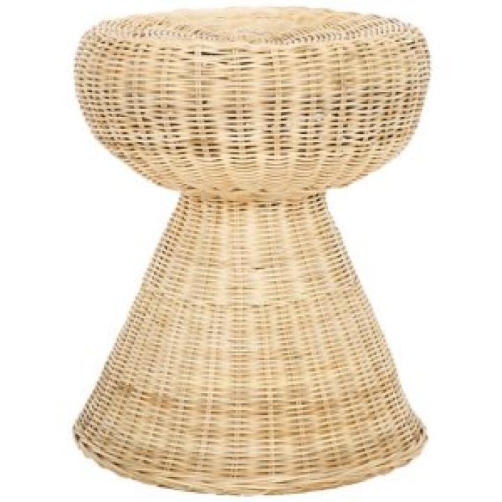 Natural Rattan Woven Coastal Accent Table