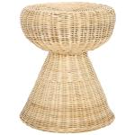 Natural Rattan Woven Coastal Accent Table