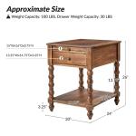Erica Walnut Wood Spindle End Table