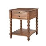Erica Walnut Wood Spindle End Table