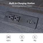 Erica Distressed Black Wood Spindle End Table