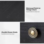 Erica Distressed Black Wood Spindle End Table