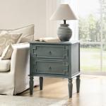 Blue 2-Drawer Augustus Nightstand