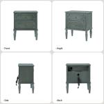 Blue 2-Drawer Augustus Nightstand