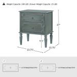 Blue 2-Drawer Augustus Nightstand