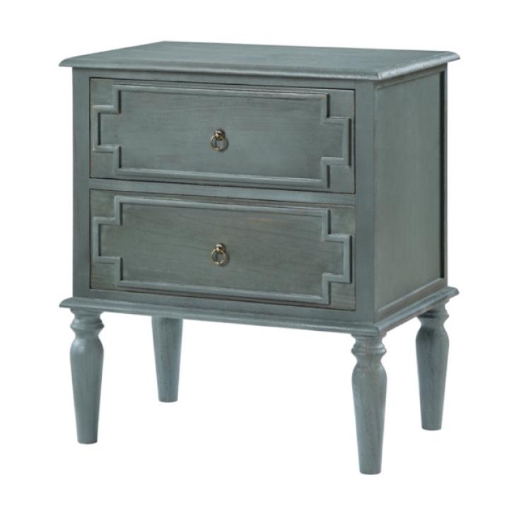 Blue 2-Drawer Augustus Nightstand