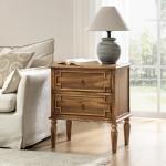 Walnut 2-Drawer Augustus Nightstand