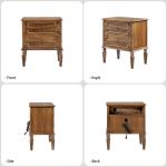 Walnut 2-Drawer Augustus Nightstand