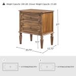 Walnut 2-Drawer Augustus Nightstand