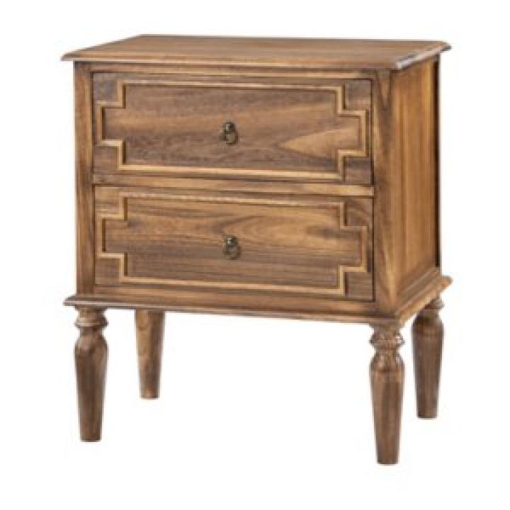 Walnut 2-Drawer Augustus Nightstand