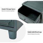 Blue 2-Drawer Nicola Nightstand