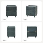 Blue 2-Drawer Nicola Nightstand