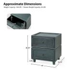 Blue 2-Drawer Nicola Nightstand