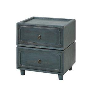 Blue 2-Drawer Nicola Nightstand
