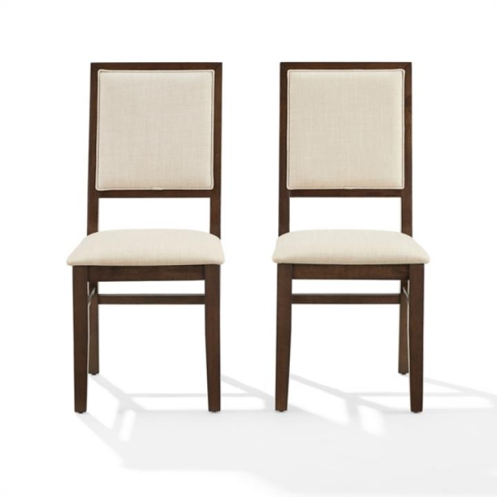 Cream Upholstered Joanna Dining Chairs, Set of 2