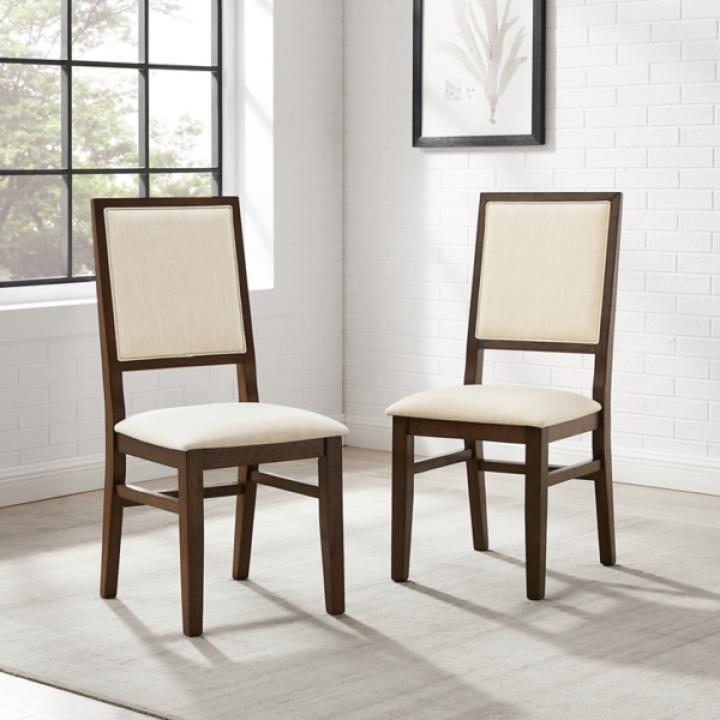 Cream Upholstered Joanna Dining Chairs, Set of 2