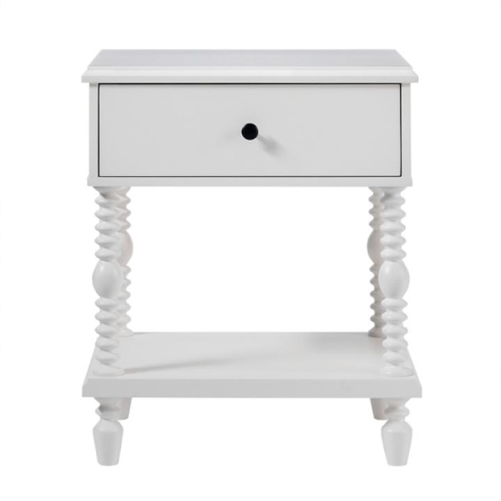 White Spindle Vivienne Nightstand
