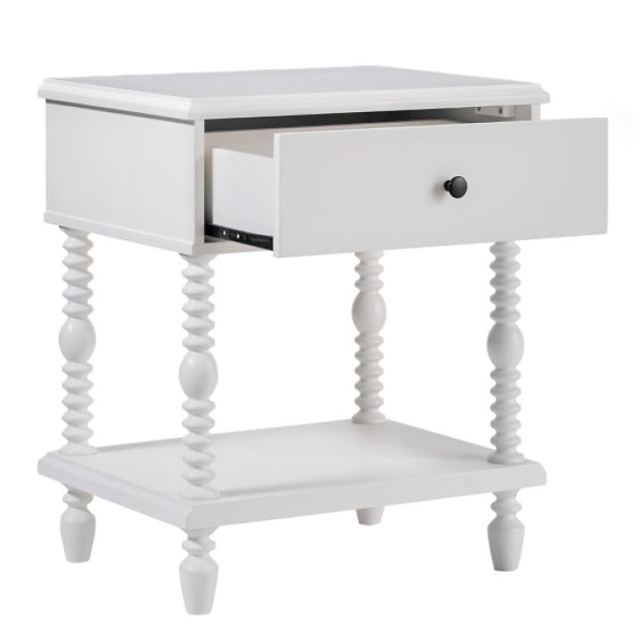 White Spindle Vivienne Nightstand