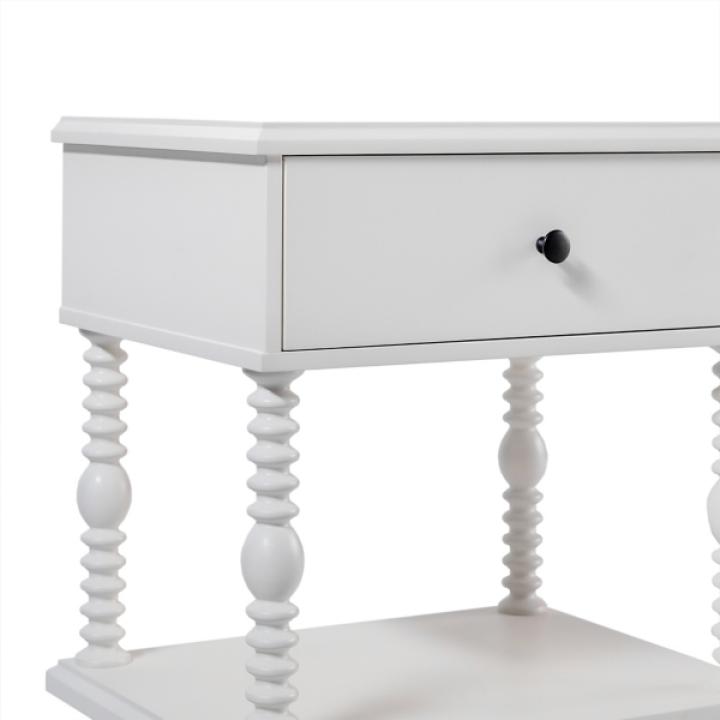 White Spindle Vivienne Nightstand