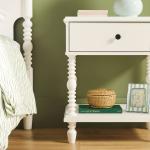 White Spindle Vivienne Nightstand