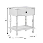 White Spindle Vivienne Nightstand