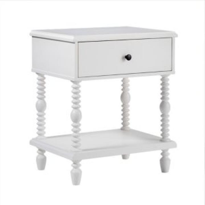 White Spindle Vivienne Nightstand