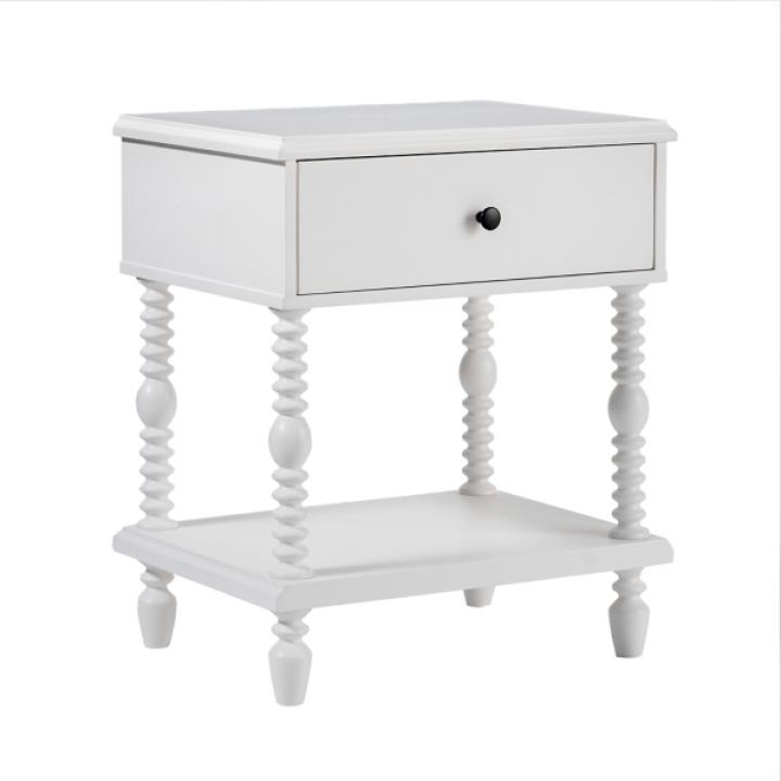 White Spindle Vivienne Nightstand