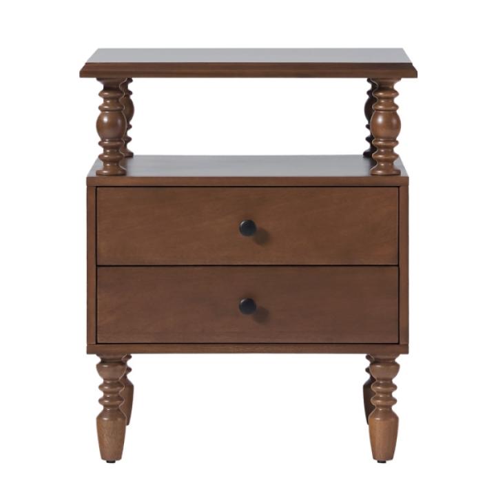 Brown 2-Drawer Vivienne Nightstand
