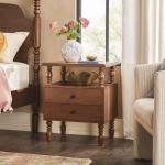 Brown 2-Drawer Vivienne Nightstand