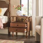 Brown 2-Drawer Vivienne Nightstand
