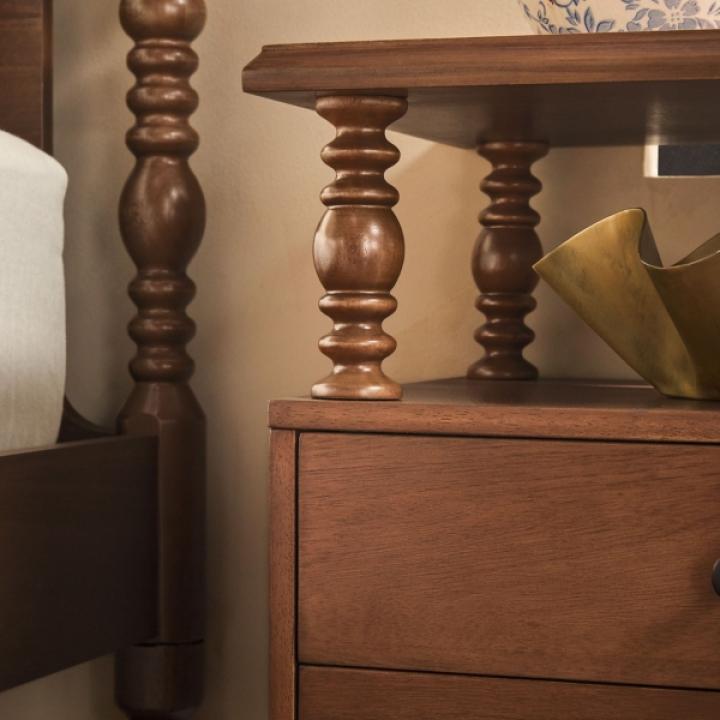Brown 2-Drawer Vivienne Nightstand