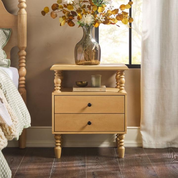 Natural 2-Drawer Vivienne Nightstand